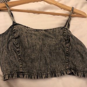 Urban Outfitters: Out From Under denim bralette/cropped cami.